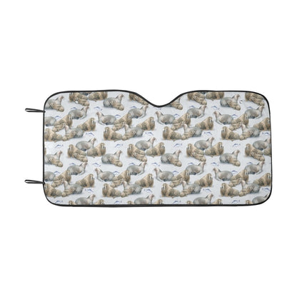 Walrus Print Design LKS401 Car front Windshield Sun Shade