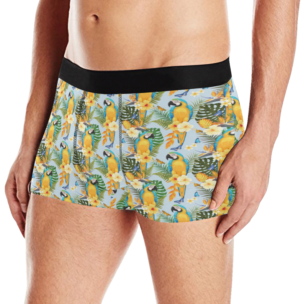 Parrot Pattern Print Design A04 Men's Boxer Briefs