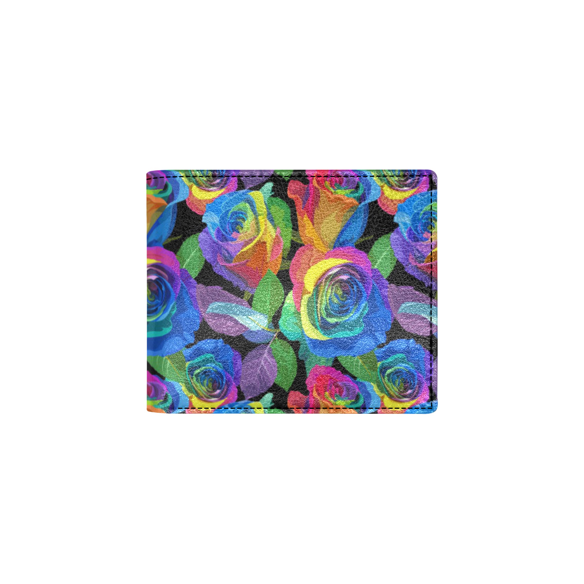 Rose Pattern Print Design RO02 Men's ID Card Wallet