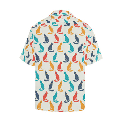 Cat Pattern Print Design 03 Men's Hawaiian Shirt
