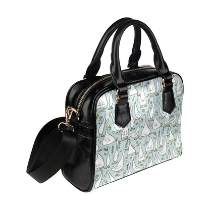 Goose Pattern Print Design 03 Shoulder Handbag