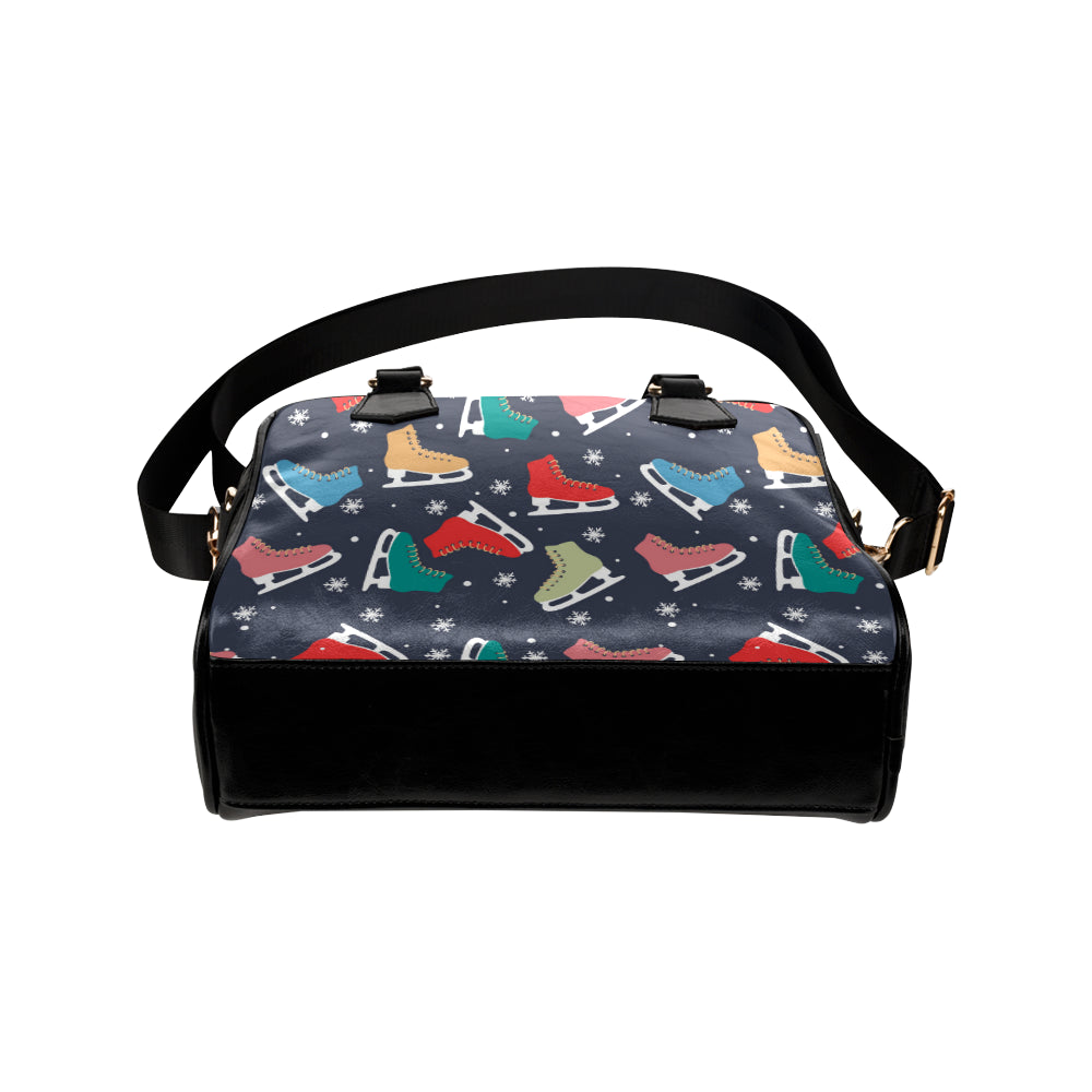 Ice Skate Pattern Print Design 04 Shoulder Handbag