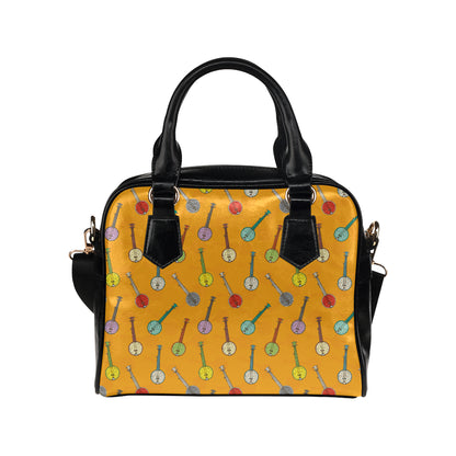 Banjo Pattern Print Design 02 Shoulder Handbag