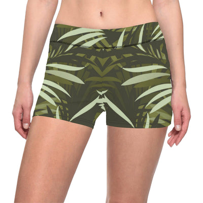 Palm Leaves Pattern Print Design PL05 Yoga Shorts