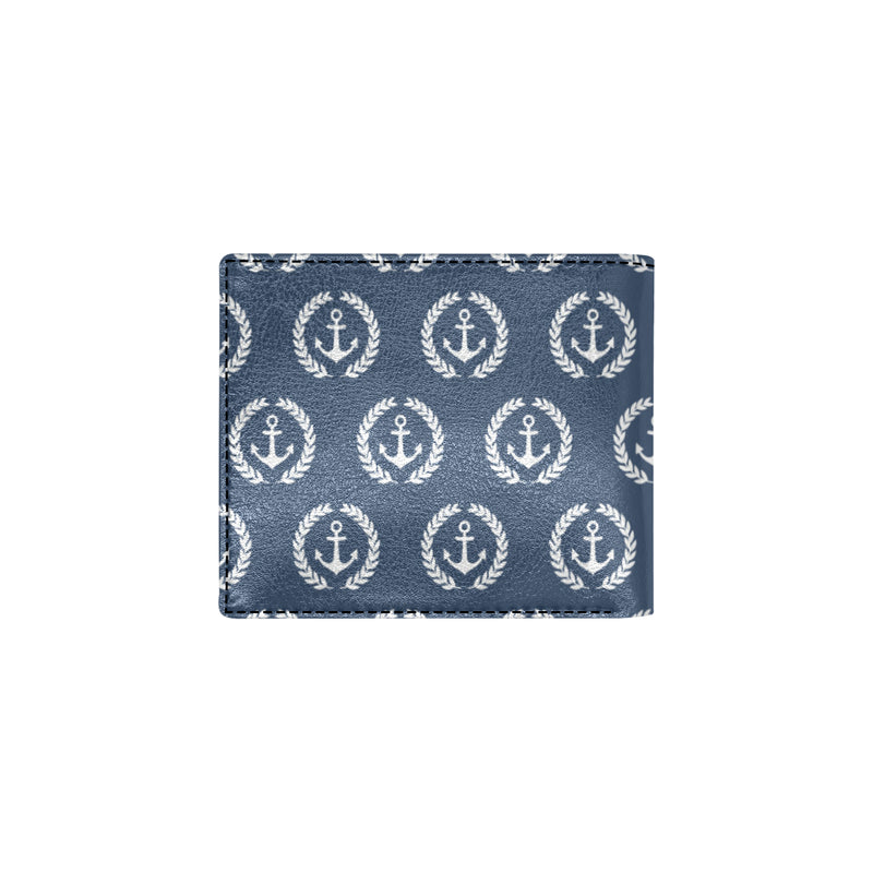 Anchor Pattern Print Design 04 Men's ID Card Wallet