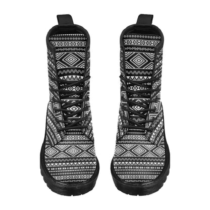 Tribal Pattern Print Design LKS301 Women's Boots