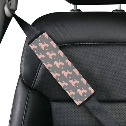 Poodle Pattern Print Design A02 Car Seat Belt Cover