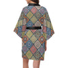 Bohemian Pattern Print Design 05 Women's Short Kimono