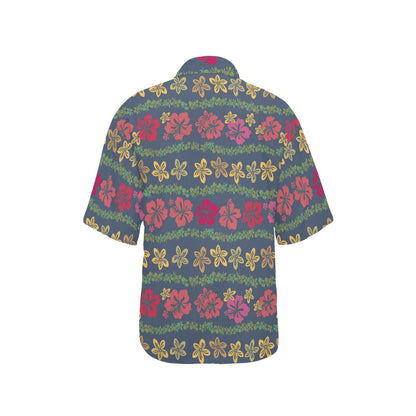 Hawaiian Themed Pattern Print Design H018 Women's Hawaiian Shirt