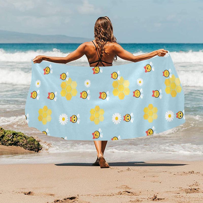 Bee Cute Print Design LKS304 Beach Towel 32" x 71"