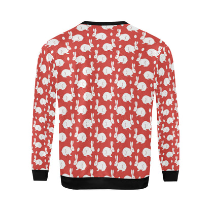 Rabbit Pattern Print Design RB017 Men Long Sleeve Sweatshirt