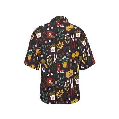 Gardening Pattern Print Design G05 Women's Hawaiian Shirt