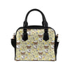 Nurse Bear Pattern Print Design A02 Shoulder Handbag