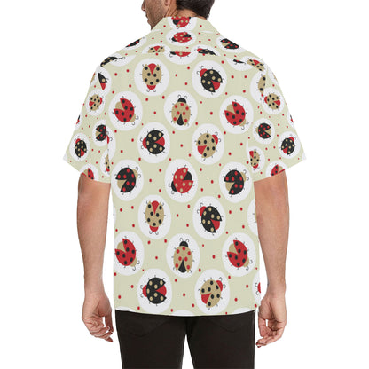 Ladybug Pattern Print Design 03 Men's Hawaiian Shirt