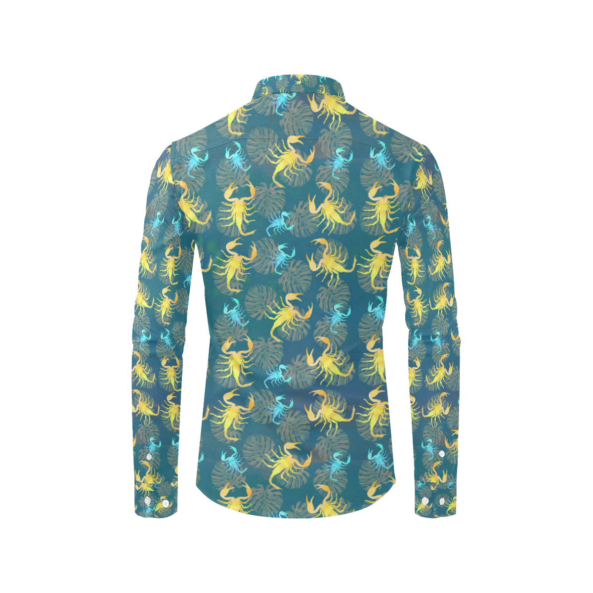 Scorpion Pattern Print Design 02 Men's Long Sleeve Shirt