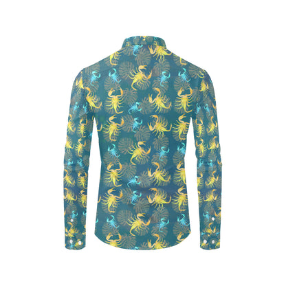 Scorpion Pattern Print Design 02 Men's Long Sleeve Shirt