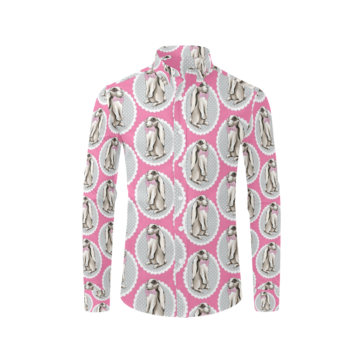Rabbit Pattern Print Design RB019 Men's Long Sleeve Shirt
