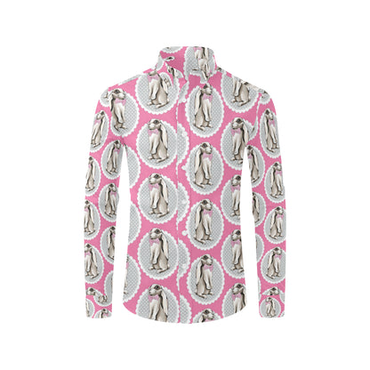 Rabbit Pattern Print Design RB019 Men's Long Sleeve Shirt