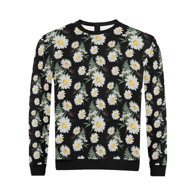 Daisy Pattern Print Design DS07 Men Long Sleeve Sweatshirt