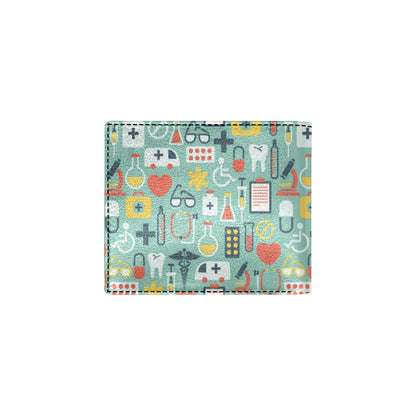 Medical Pattern Print Design 02 Men's ID Card Wallet