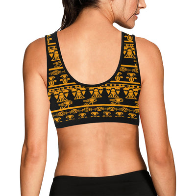 Eye of Horus Tribal Egypt Pattern Sports Bra