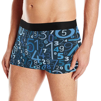 Number Pattern Print Design A02 Men's Boxer Briefs