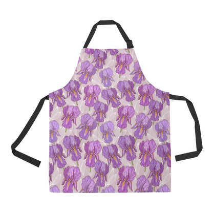 Iris Pattern Print Design IR05 Apron with Pocket