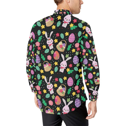 Easter Eggs Pattern Print Design RB05 Men's Long Sleeve Shirt