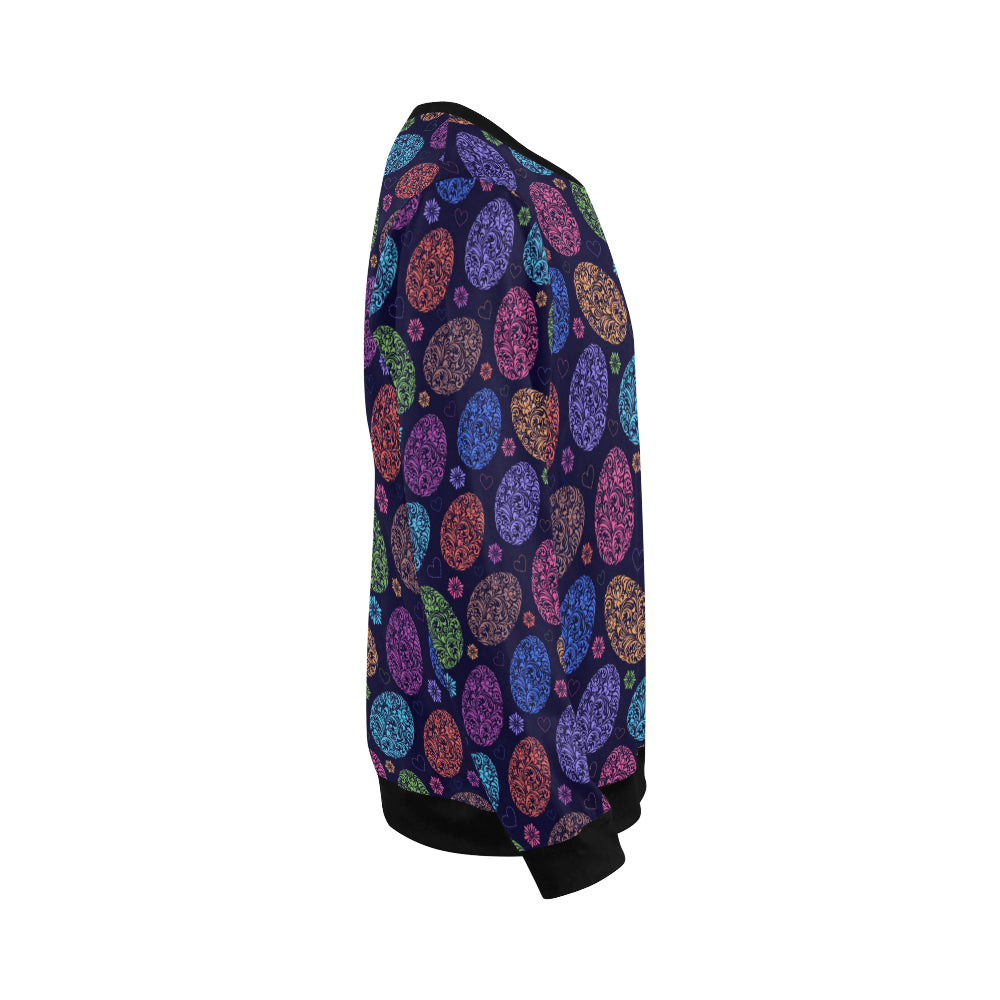 Easter Eggs Pattern Print Design RB012 Men Long Sleeve Sweatshirt