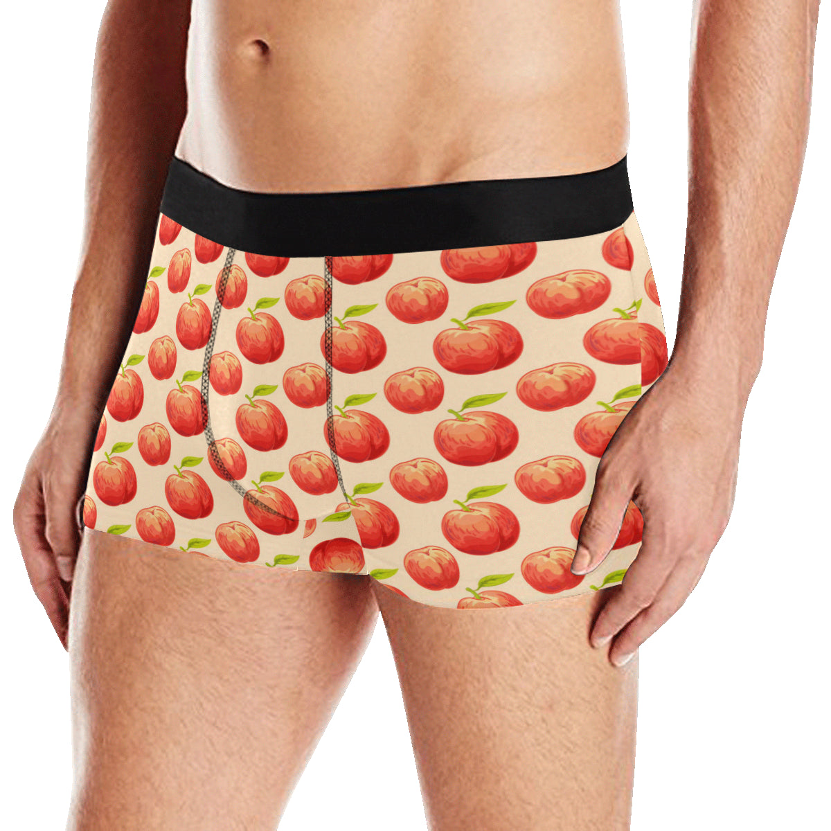 Peach Pattern Print Design A03 Men's Boxer Briefs