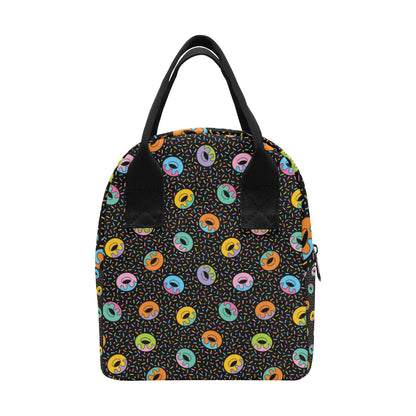 Donut Pattern Print Design DN012 Insulated Lunch Bag