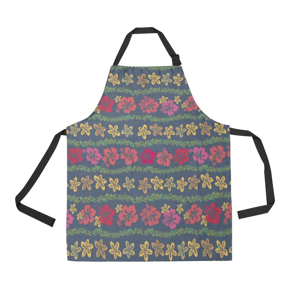 Hawaiian Themed Pattern Print Design H018 Apron with Pocket