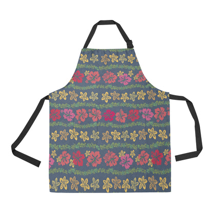 Hawaiian Themed Pattern Print Design H018 Apron with Pocket