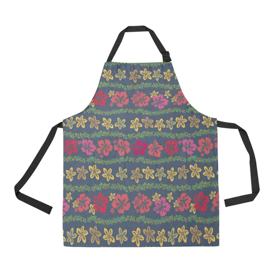 Hawaiian Themed Pattern Print Design H018 Apron with Pocket