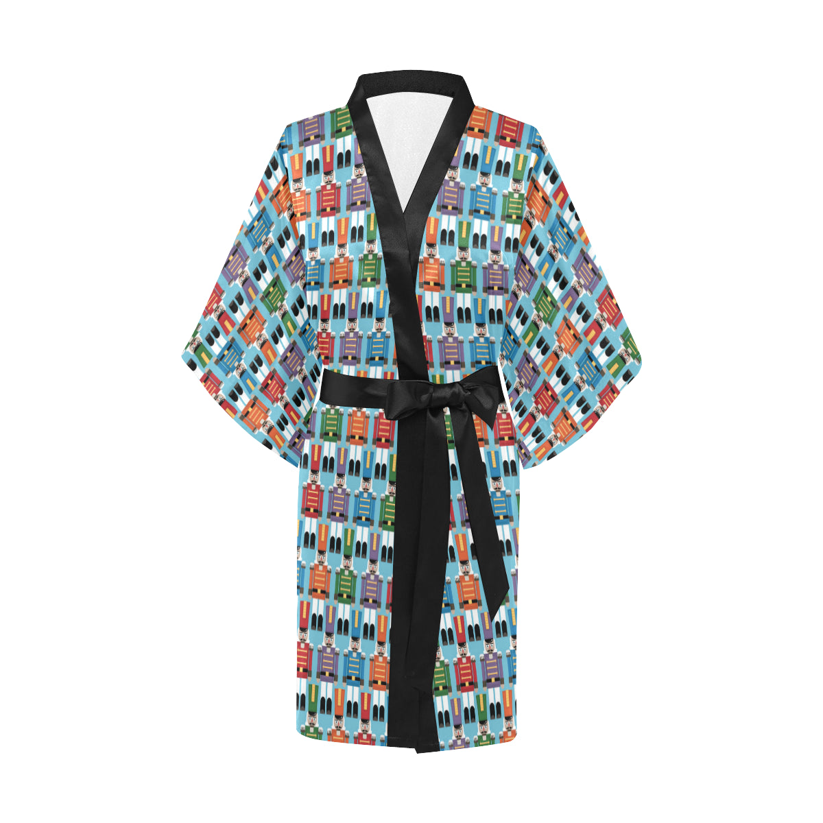 Nutcracker Pattern Print Design A02 Women's Short Kimono
