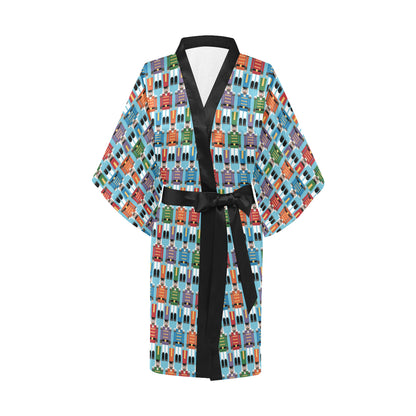 Nutcracker Pattern Print Design A02 Women's Short Kimono