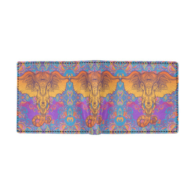 Gold Elephant Indian Men's ID Card Wallet