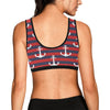 Nautical Pattern Print Design A05 Sports Bra