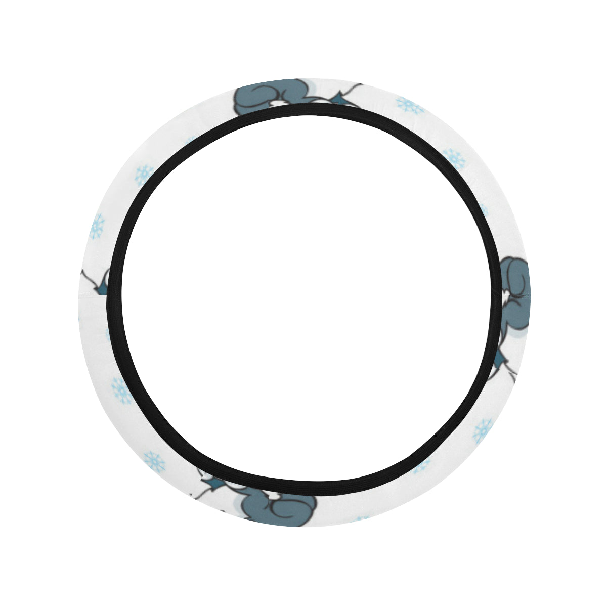 Alaskan Malamute Pattern Print Design 03 Steering Wheel Cover with Elastic Edge