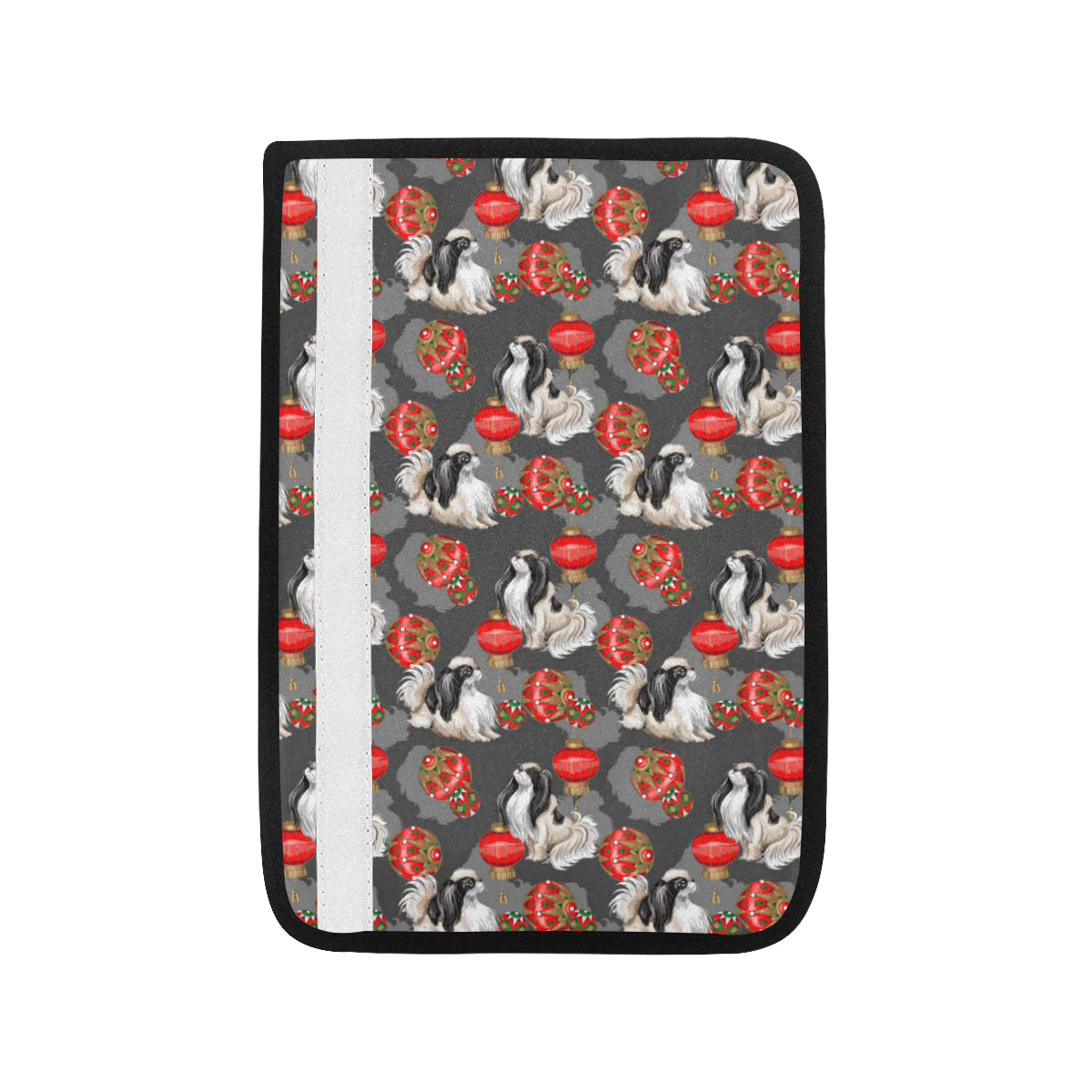 Japanese Chin Pattern Print Design 02 Car Seat Belt Cover