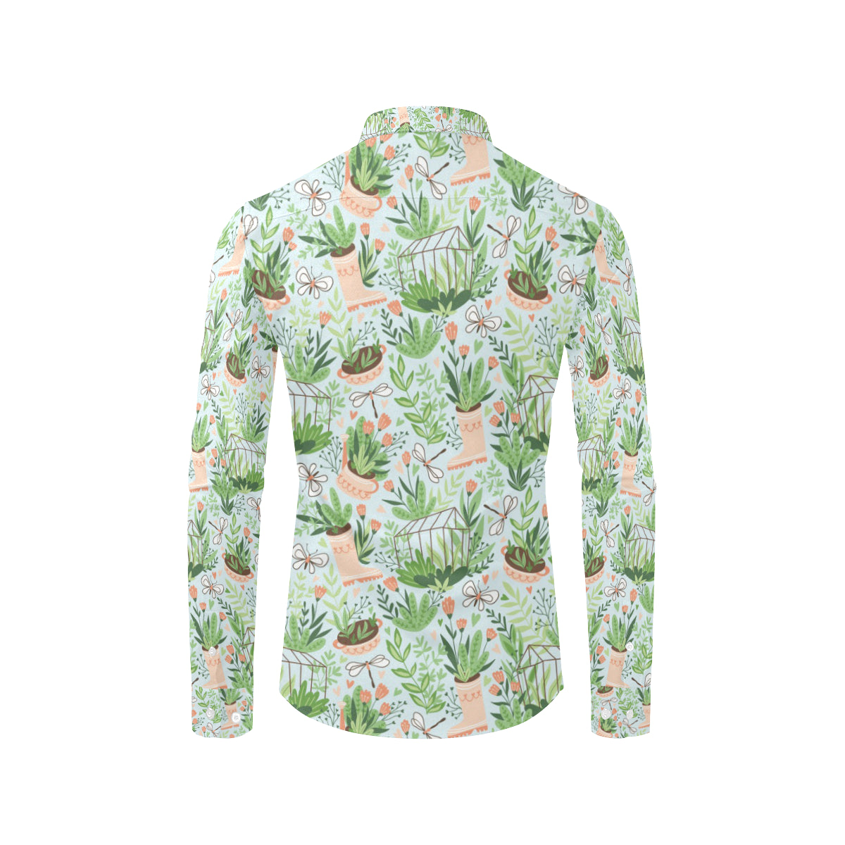 Gardening Pattern Print Design G04 Men's Long Sleeve Shirt