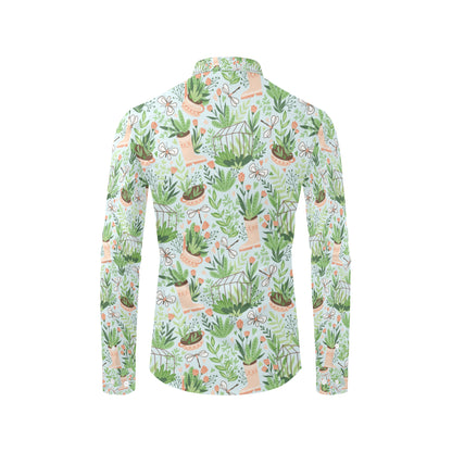 Gardening Pattern Print Design G04 Men's Long Sleeve Shirt