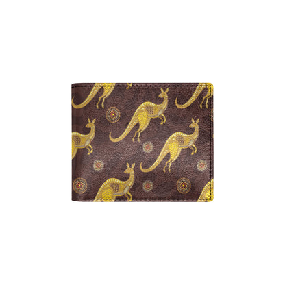 Kangaroos Aboriginal Pattern Print Design 08 Men's ID Card Wallet