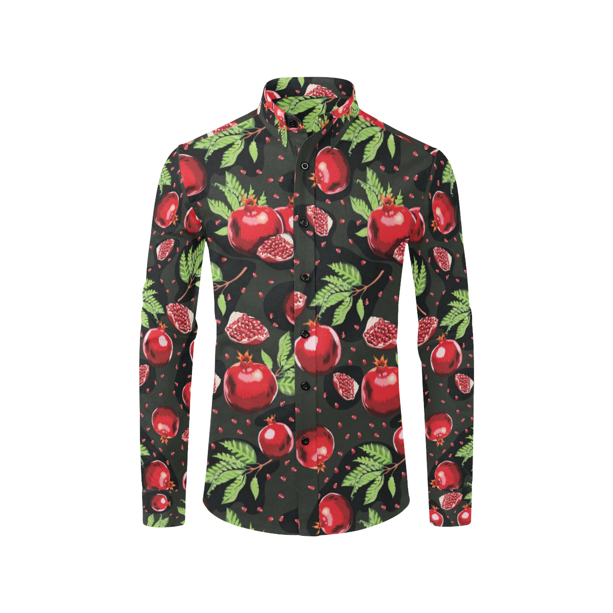 Pomegranate Pattern Print Design PG06 Men's Long Sleeve Shirt