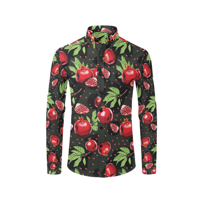 Pomegranate Pattern Print Design PG06 Men's Long Sleeve Shirt