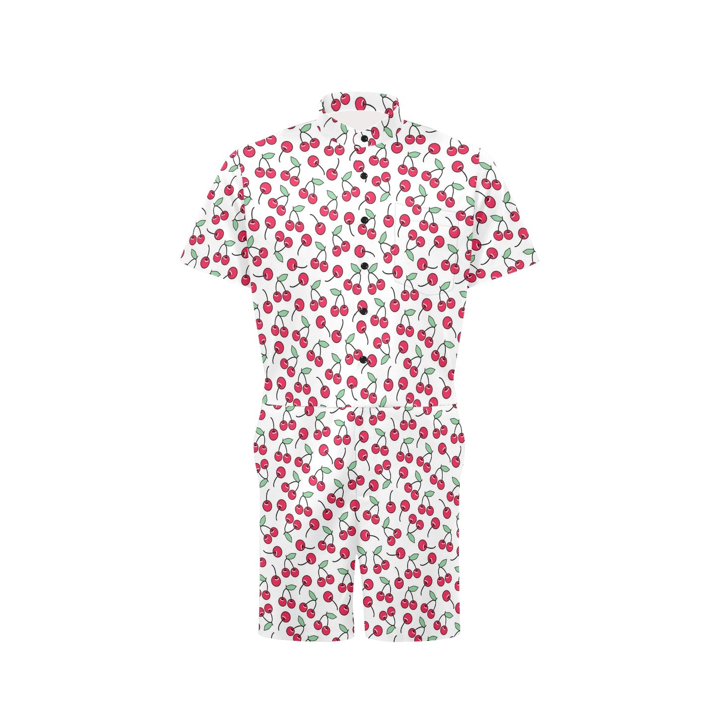 Cherry Pattern Print Design 03 Men's Romper