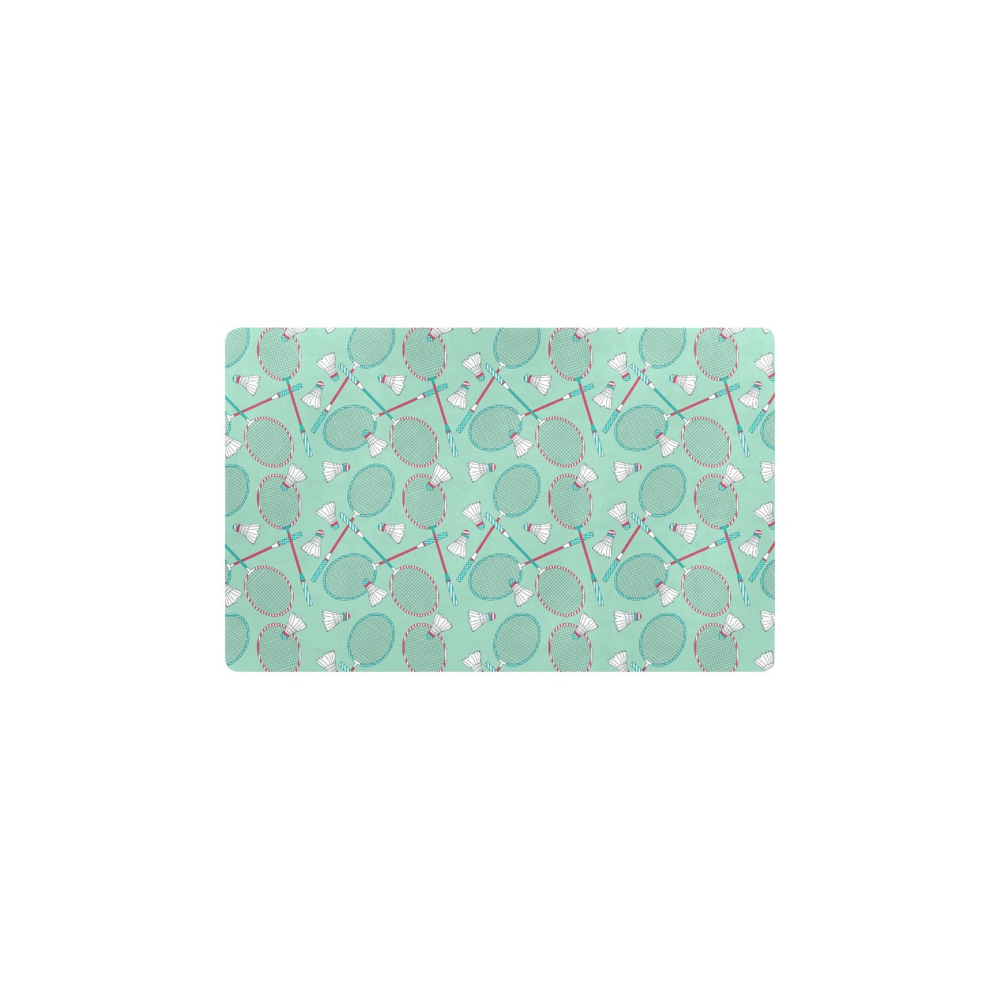 Badminton Pattern Print Design 05 Kitchen Mat