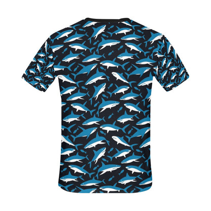 Shark Print Design LKS303 Men's All Over Print T-shirt