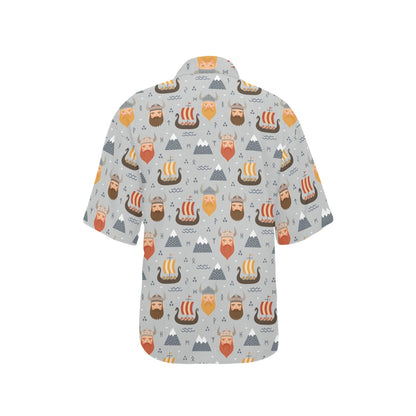 Vikings Print Design LKS307 Women's Hawaiian Shirt
