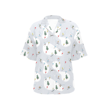 Ski Print Design LKS305 Women's Hawaiian Shirt